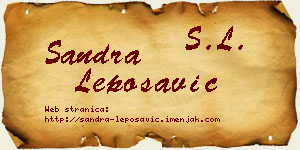 Sandra Leposavić vizit kartica